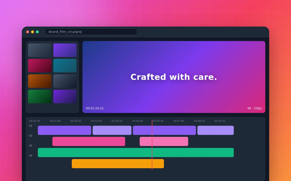 Corporate brand film & social cut-downs — screen preview